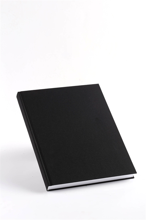 Gæstebog - Gæstebøger A4 sort italiensk kunstlæder model Classic