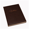 Gæstebog - Gæstebøger med guldtryk brun kunstlæder A4 Classic