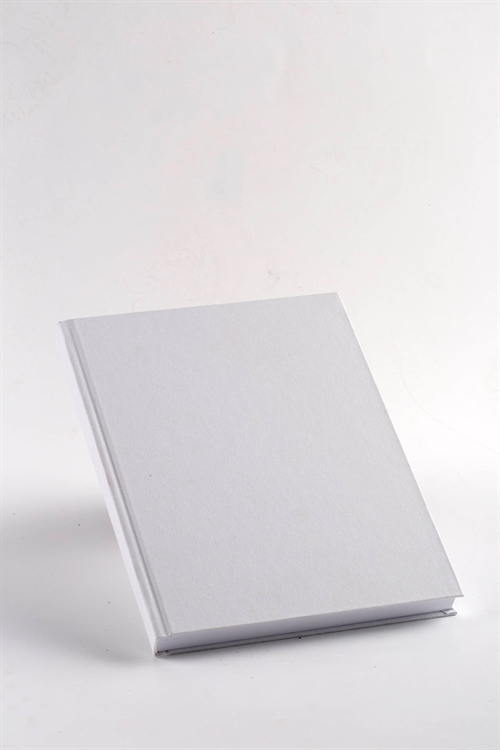 Notesbog - Notesbøger A4 hvid lærred model Boston
