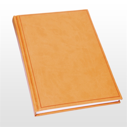 Gæstebog - Gæstebøger orange italiensk kunstlæder model Ventura