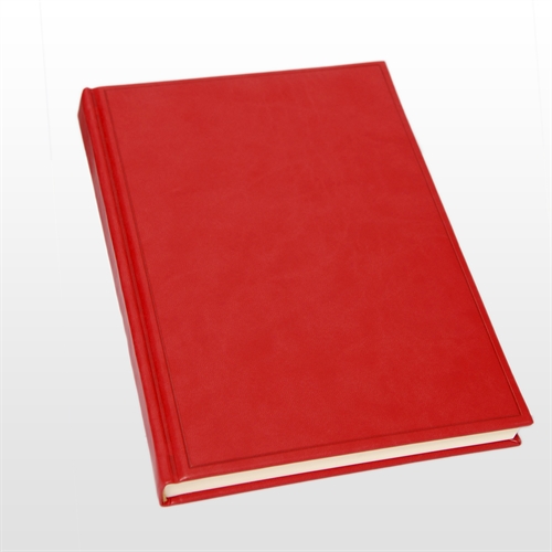 Notesbog - Notesbøger A5 rød italiensk kunstlæder model Milano